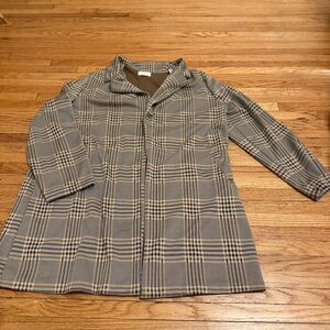 MELLODAY Mid-length Plaid Jacket/Blazer
